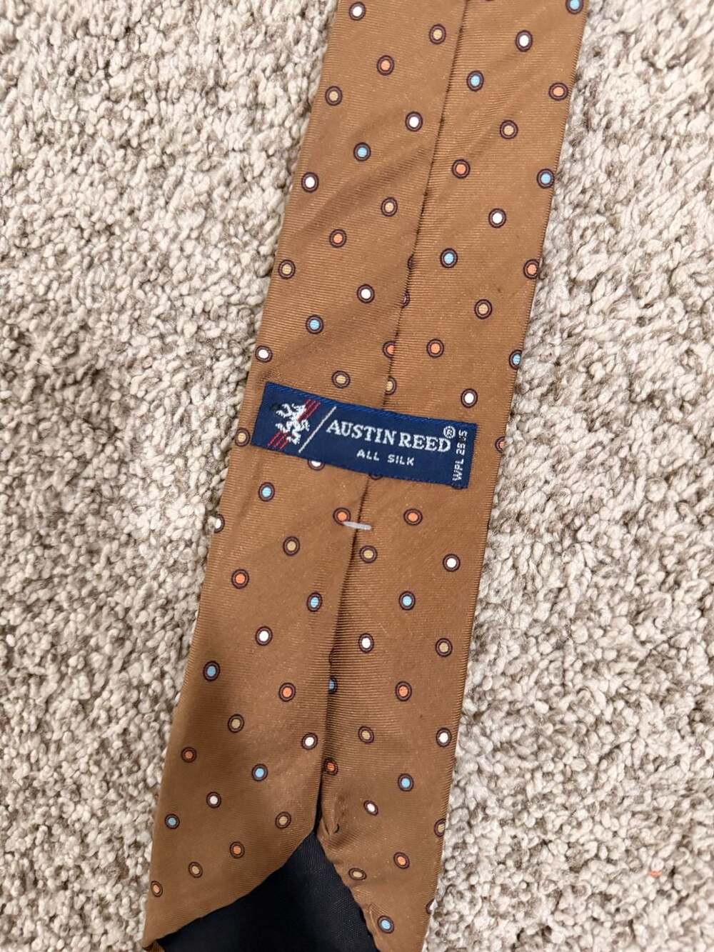 Austin Reed Brown Polka Dot Silk Necktie